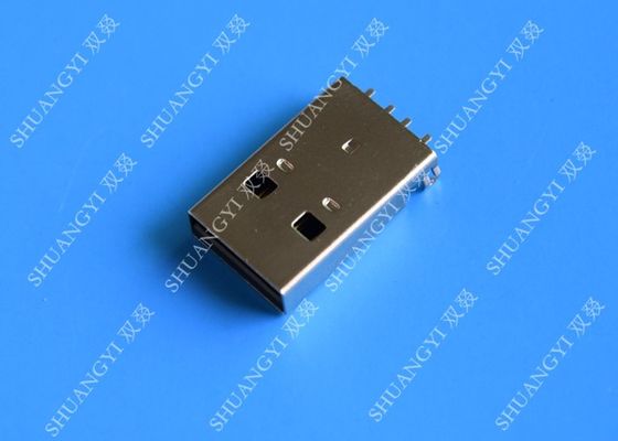 Çin USB 2.0 A Erkek USB Şarj Bağlayıcı, Soketli Soket 4 Pinli PCB Konnektör Tedarikçi