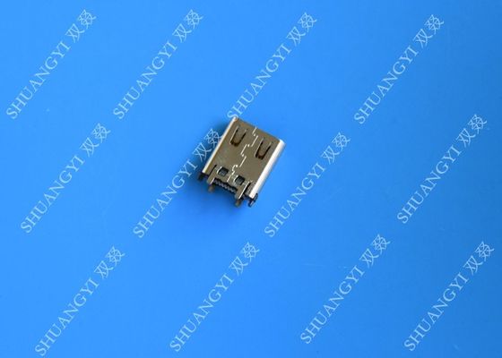 Çin Elektrikli SMT DIP 24 Pin USB Konektörü USB 3.1 Tip C Kadn 10000 Çevrim Tedarikçi