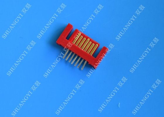 Çin Hafif Kırmızı Harici SATA 7 Pin Konnektör Gerilimi 500V SMT Tipi Tedarikçi