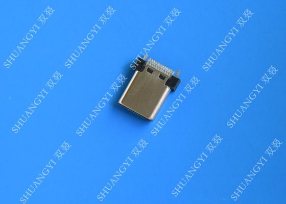 Çin OTG Su Geçirmez Mikro USB Konektörü 24 Pimli Paslanmaz Çelik Renk Tedarikçi