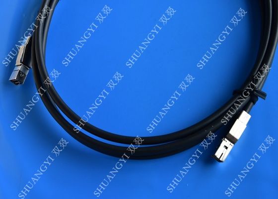 Çin 3.3FT Harici SAS Kablosu HD Mini SAS SFF-8644 SFF-8644&amp;#39;e Kablo 1M / Siyah Tedarikçi