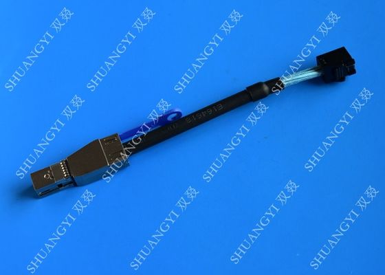 Çin 0.3 M Siyah Seri Bağlı SCSI Kablosu Harici HD Mini SAS SFF-8643 SFF-8644 Kablosuna Tedarikçi