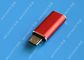 Kırmızı USB 3.1 Tip C Erkek - Mikro USB 5 Pin Mikro USB Slim Cep Telefonu İçin Tedarikçi