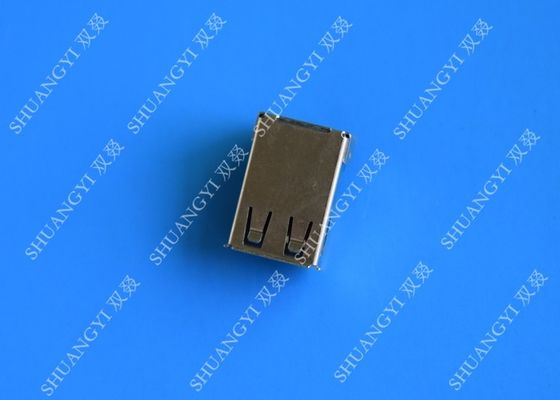 Çin 4 Pin AF Tipi USB Şarj Bağlantı Parçası, Dik Açı Dişi SMT USB 2.0 Konektörü Tedarikçi
